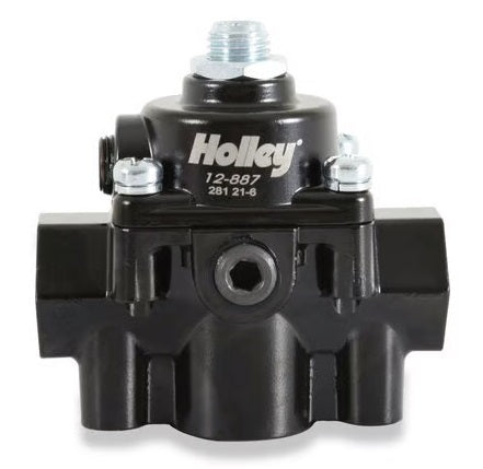 REGULATOR,BYPASS,4.5-9 PSI,BLACK,W/GAUGE & -6AN FITTINGS