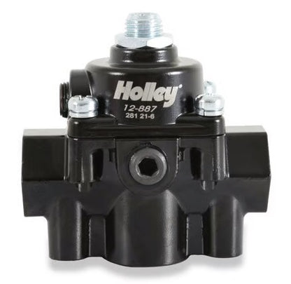 REGULATOR,BYPASS,4.5-9 PSI,BLACK,W/GAUGE & -6AN FITTINGS