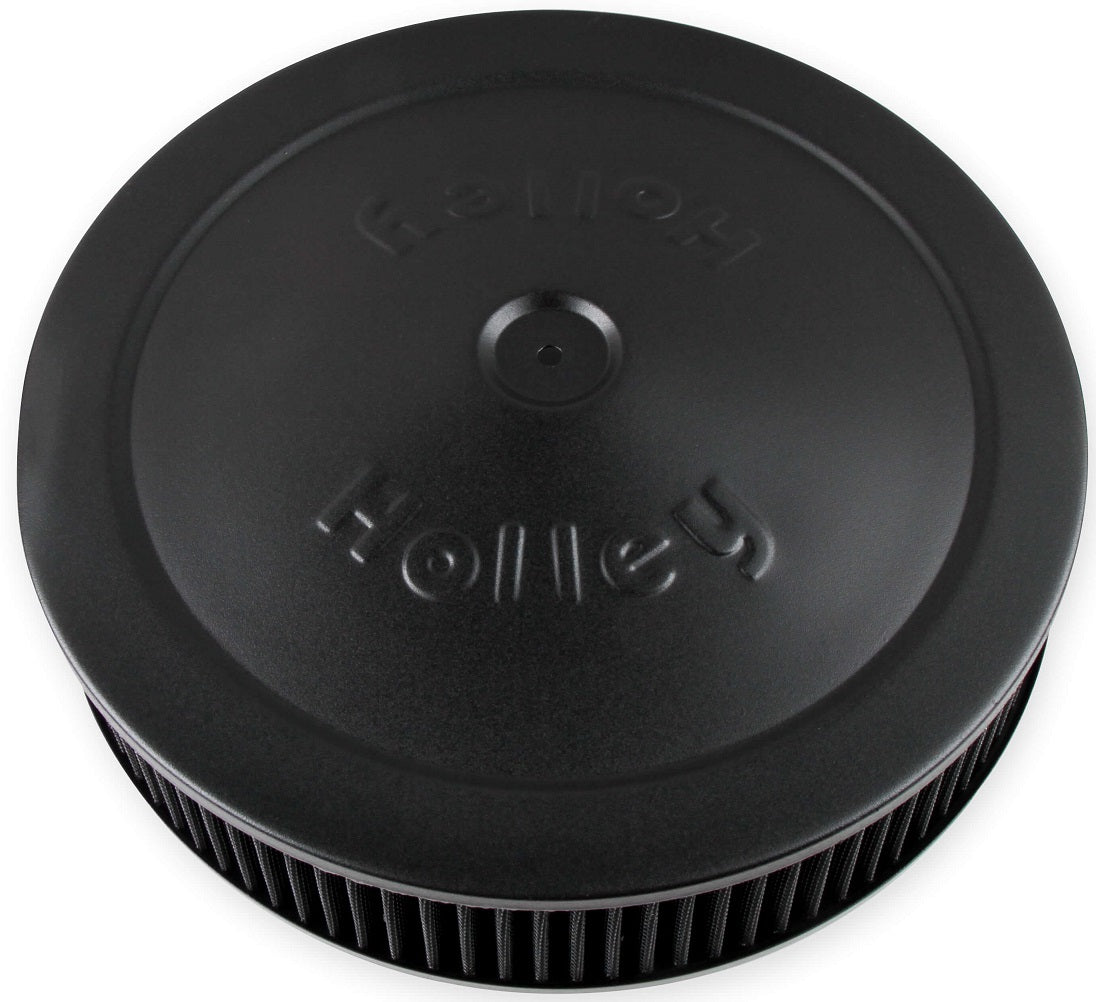 AIR CLEANER ASSY,HOLLEY,14",BLACK