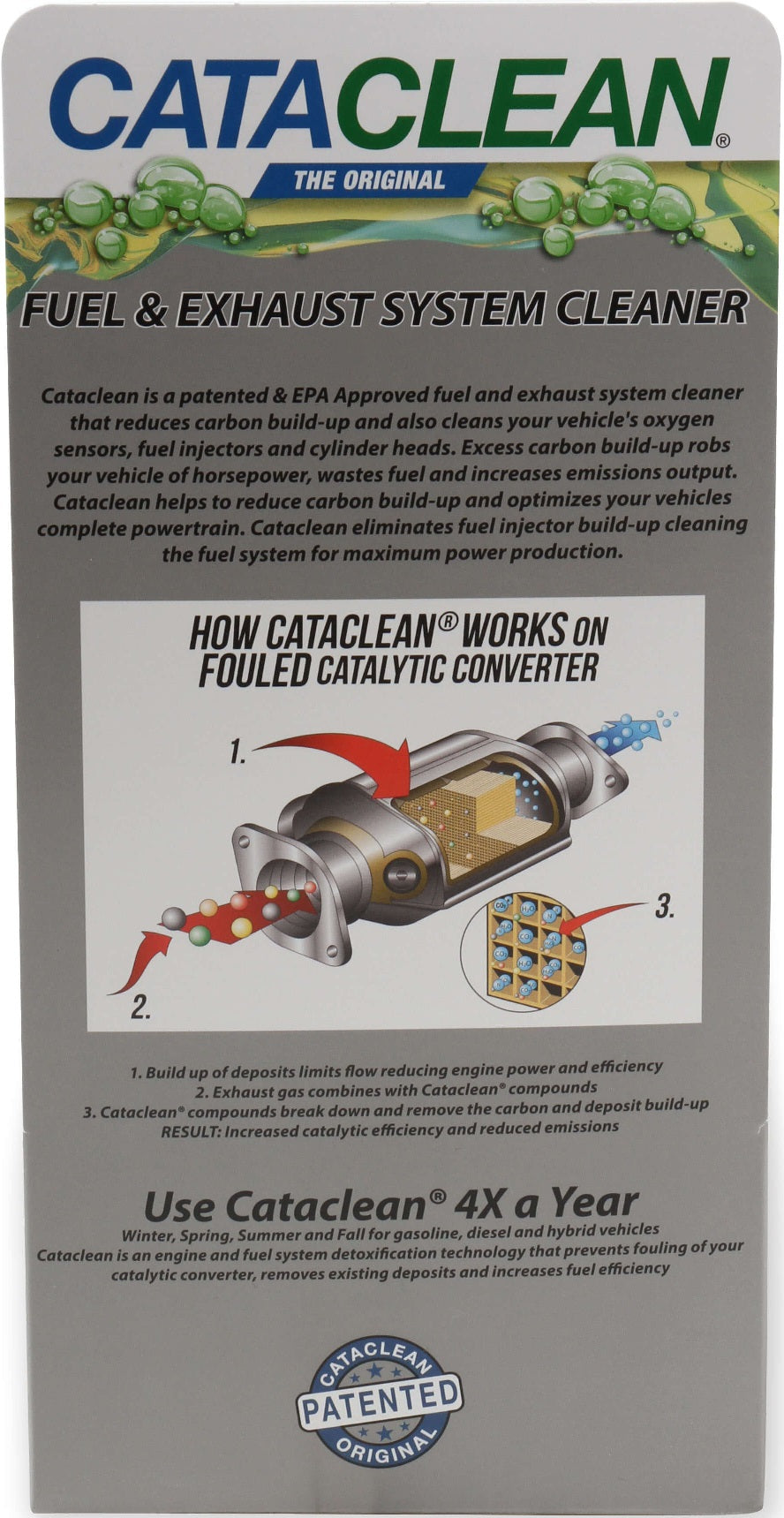 CATACLEAN,FUEL & EXHAUST CLEANER,6 PACK,16 OUNCE