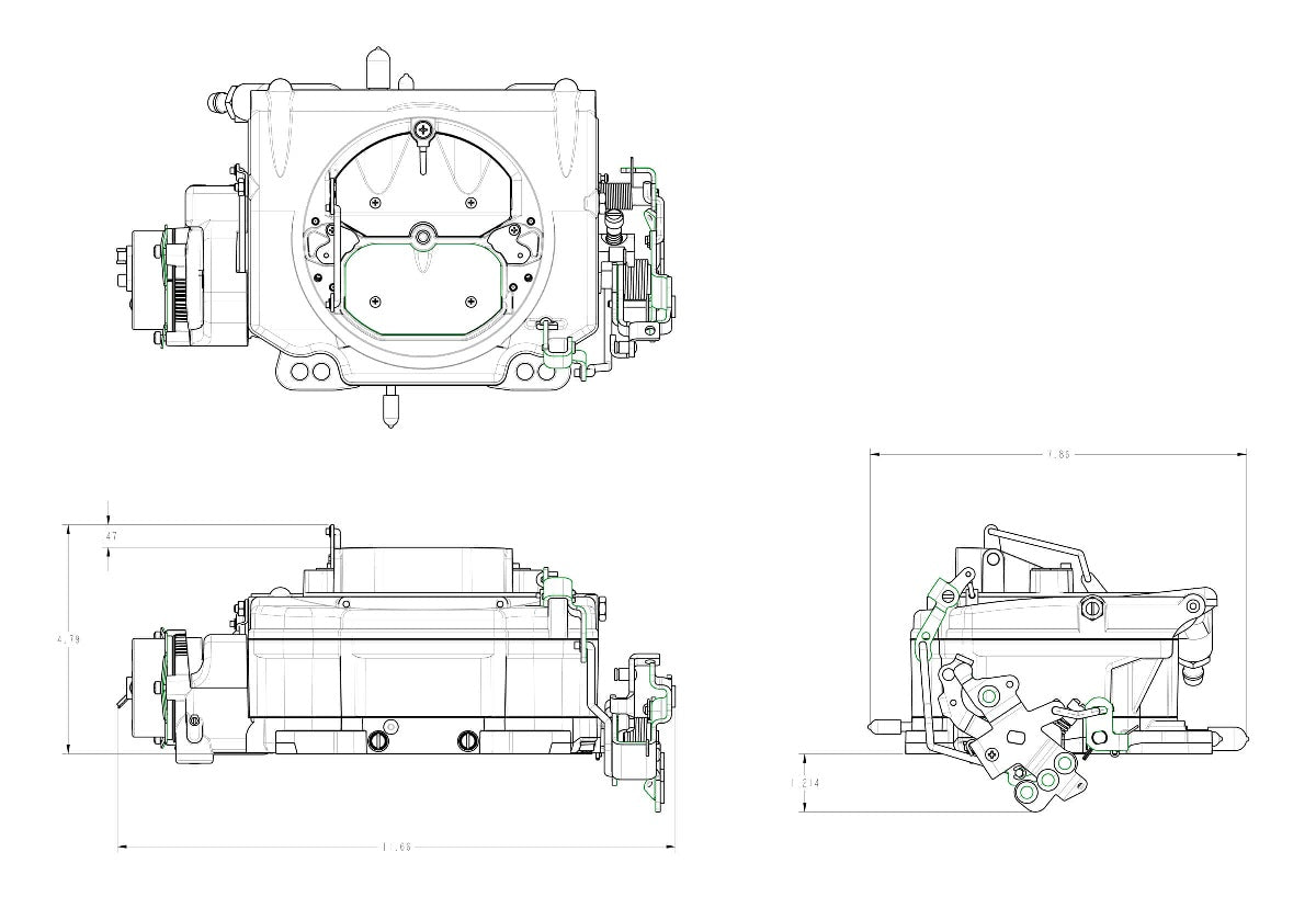 CARBURETOR,STREET DEMON,750CFM,VACUUM,ELECTRIC,SHINY