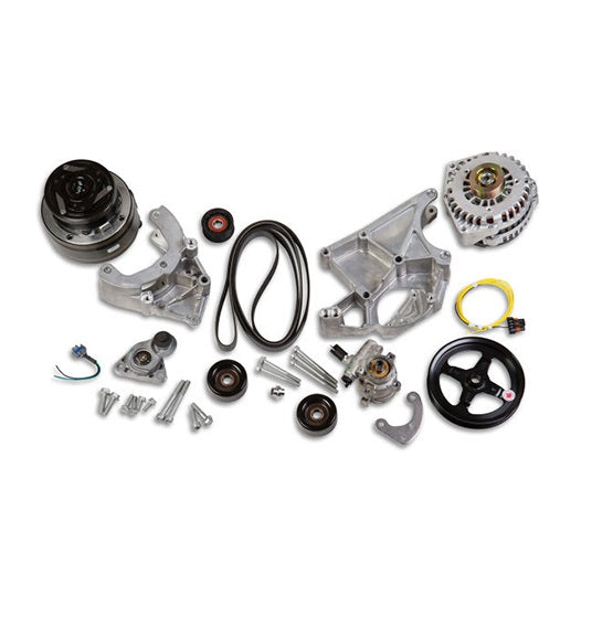 LS/LT HIGH MOUNT ACCESSORY DRIVE KIT,R4 A/C,ALTERNATOR,POWER STEERING,NATURAL