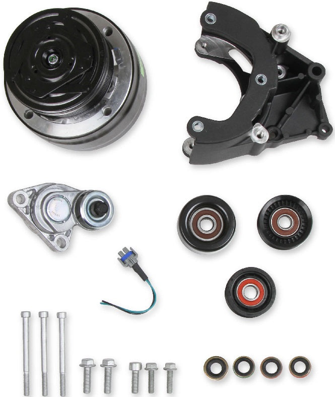 COMP HIGH MOUNT SANDEN R4 A/C DRIVE KIT,PASSENGER BRACKET,LS/LT,BLACK