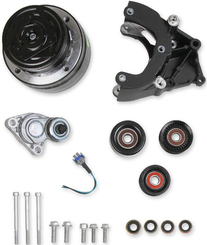 COMP HIGH MOUNT SANDEN R4 A/C DRIVE KIT,PASSENGER BRACKET,LS/LT,BLACK