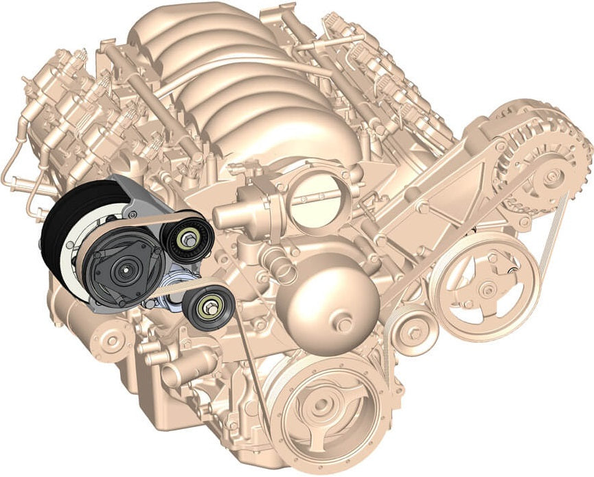 COMP HIGH MOUNT SANDEN R4 A/C DRIVE KIT,PASSENGER BRACKET,LS/LT,NATURAL