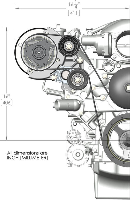 COMP HIGH MOUNT SANDEN R4 A/C DRIVE KIT,PASSENGER BRACKET,LS/LT,NATURAL