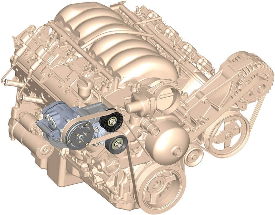 COMP HIGH MOUNT SANDEN SD7 A/C DRIVE KIT,PASSENGER BRACKET,LS/LT,NATURAL