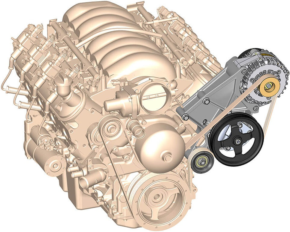 COMP HIGH DRIVE BRACKET KIT,LS/LT,ALTERNATOR & POWER STEERING,NATURAL