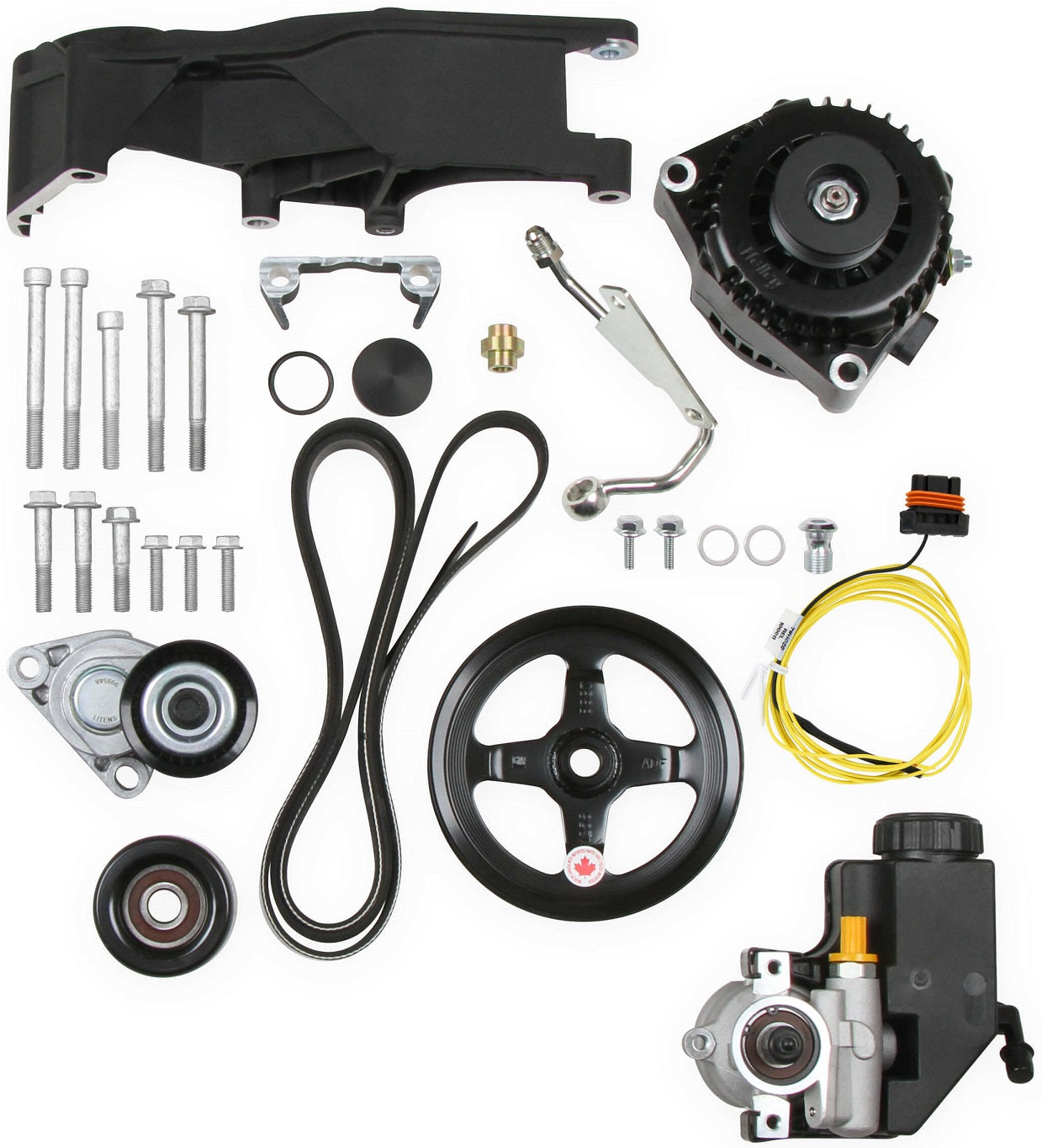 ACCESSORY DRIVE KIT,LS,LOW DRIVER,ALTERNATOR,PS,BLACK