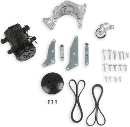 A/C BRACKET KIT, LS,LOW PASS,W/SD7 COMP,BLACK