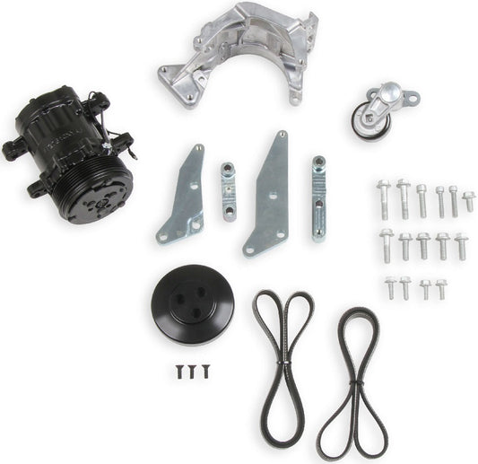 A/C BRACKET KIT, LS,LOW PASS,W/SD7 COMP,BLACK