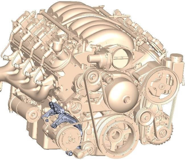 A/C BRACKET KIT, LS,LOW PASS,W/SD7 COMP