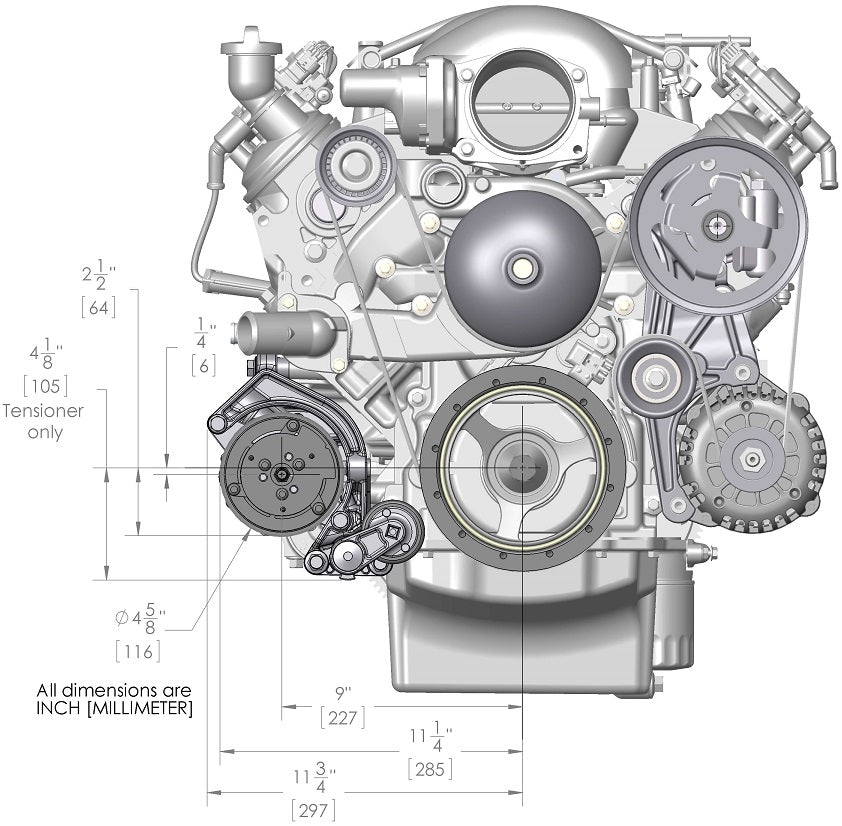 ACCESSORY DRIVE KIT,LS,LOW,ALTERNATOR,PS,SD7 AC,BLACK