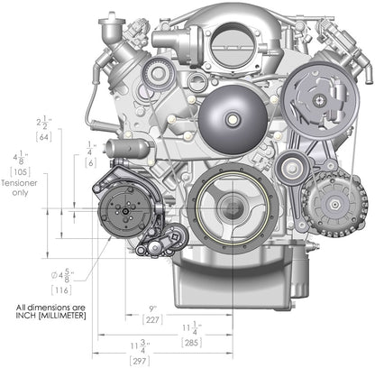 ACCESSORY DRIVE KIT,LS,LOW,ALTERNATOR,PS,SD7 AC,BLACK