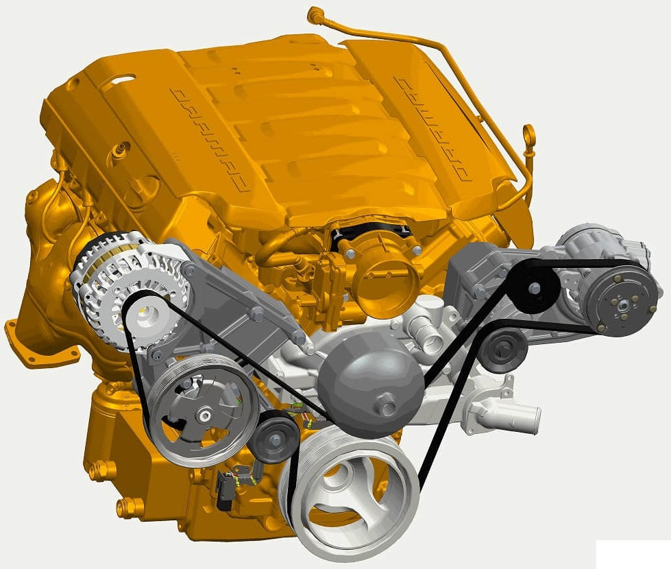 LT FRONT ENGINE KIT,GM GEN V,A/C,ALTERNATOR,POWER STEERING