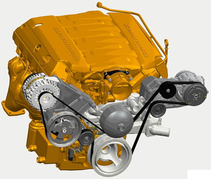 LT FRONT ENGINE KIT,GM GEN V,A/C,ALTERNATOR,POWER STEERING
