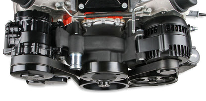 LS FRONT ENGINE KIT,MID,A/C,ALTERNATOR,POWER STEERING,BLACK