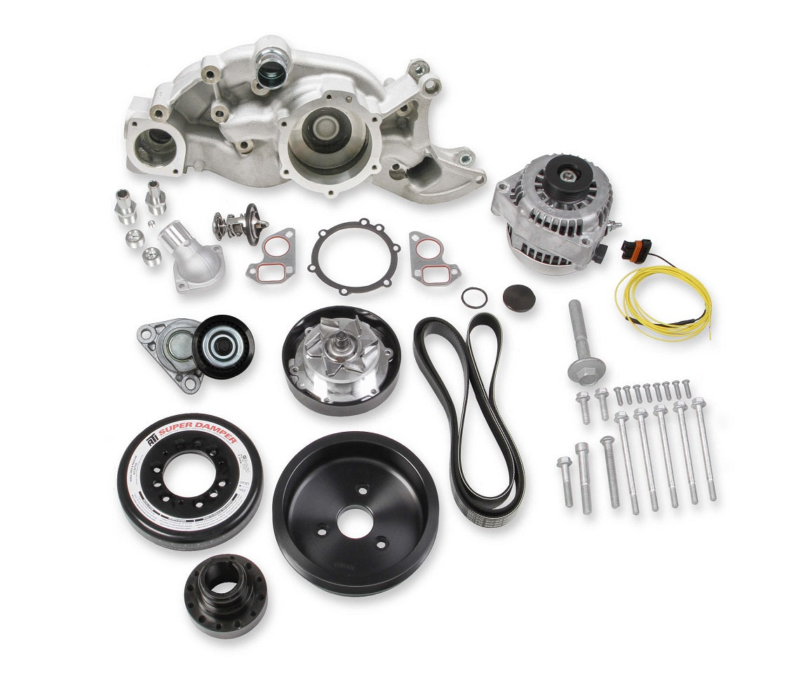LS RACING FRONT ENGINE KIT,MID,ALTERNATOR,DAMP.