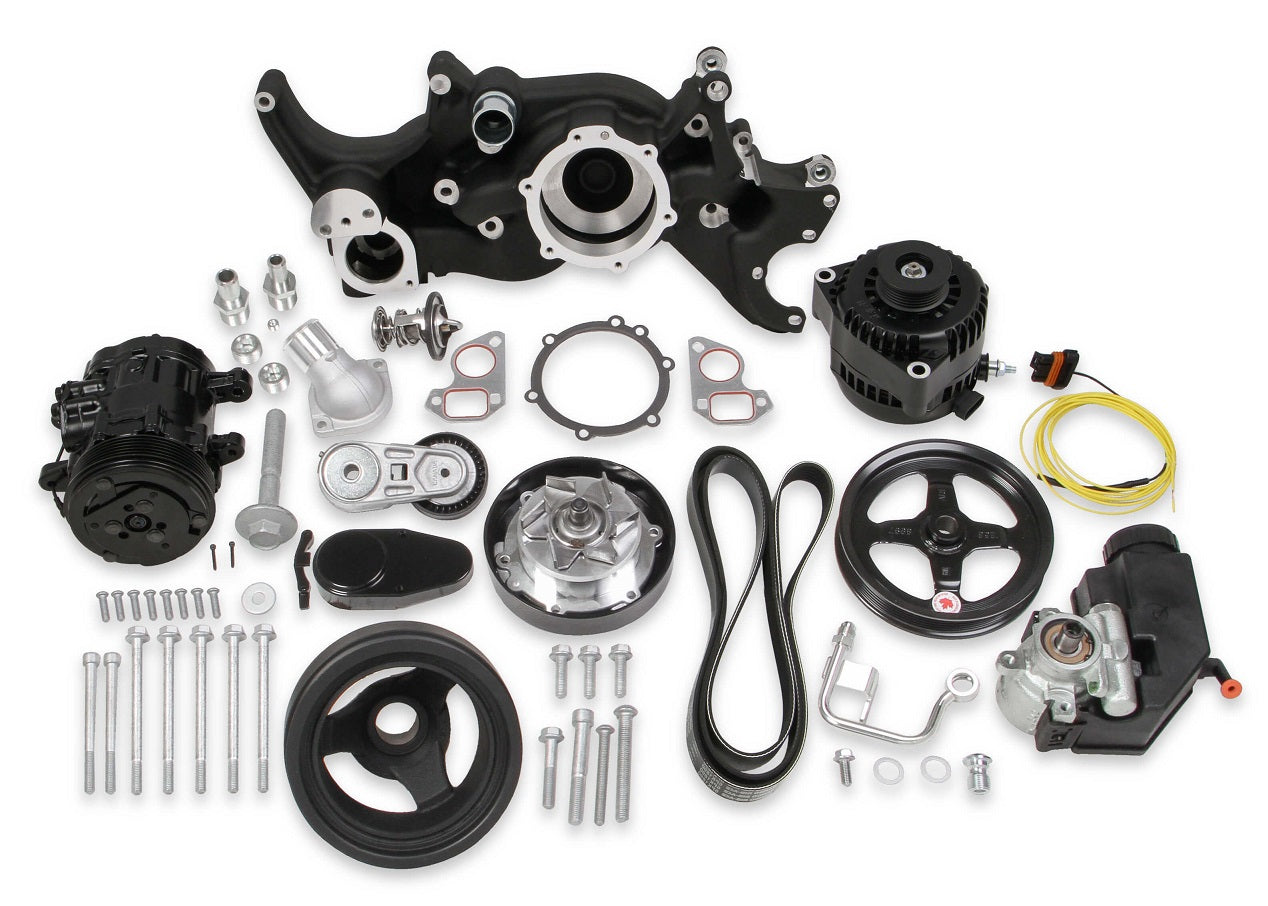 LS FRONT ENGINE KIT,MID,A/C,ALTERNATOR,PS,BLACK