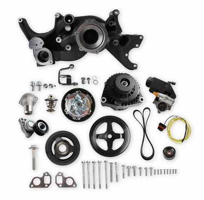 LS RACING FRONT ENGINE KIT,MID,ALTERNATOR,POWER STEERING,BLACK