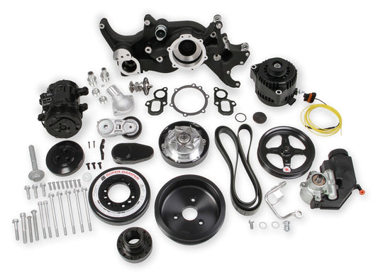 GEN-V LT,FRONT ENGINE KIT,MID,SFI,A/C,ALTERNATOR,POWER STEERING,BLACK