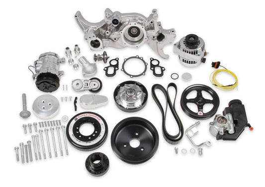 GEN-V LT,FRONT ENGINE KIT,MID,SFI,A/C,ALTERNATOR,POWER STEERING,POLISHED