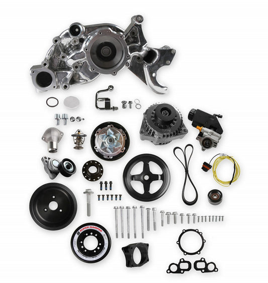 LT RACING FRONT ENGINE KIT,MID,ALTERNATOR,POWER STEERING,POLISHED