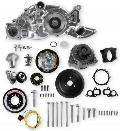 LT RACING FRONT ENGINE KIT,MID,ALTERNATOR,POWER STEERING,POLISHED