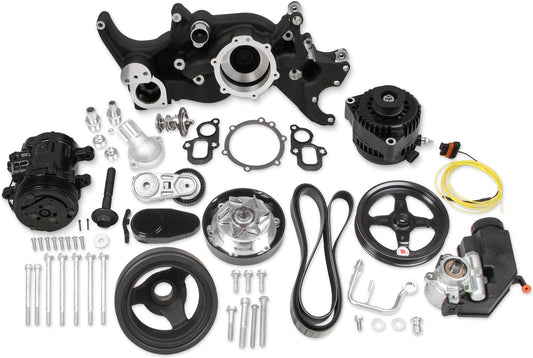 GEN-V LT,FRONT ENGINE KIT,MID-MOUNT,A/C,ALTERNATOR,POWER STEERING,BLACK