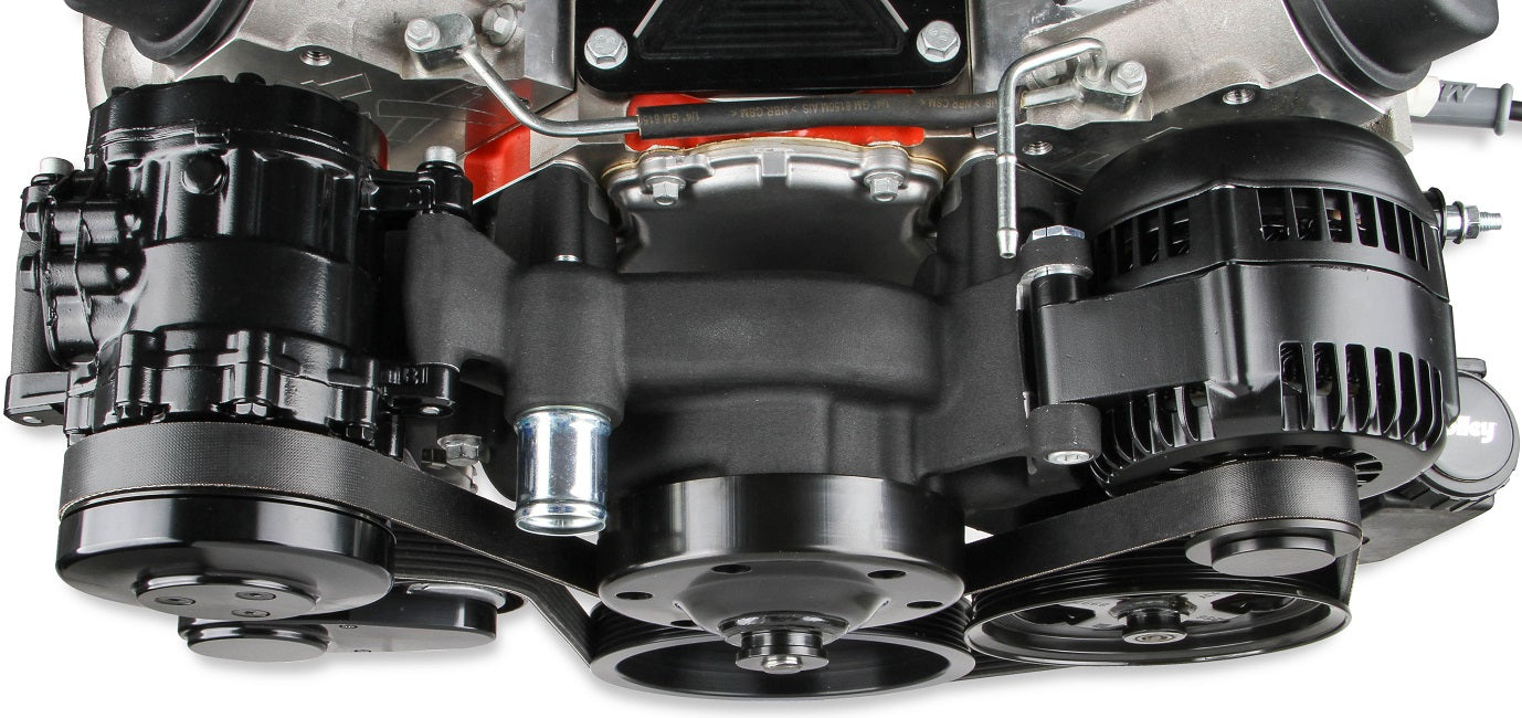 GEN-V LT,FRONT ENGINE KIT,MID-MOUNT,A/C,ALTERNATOR,POWER STEERING,BLACK