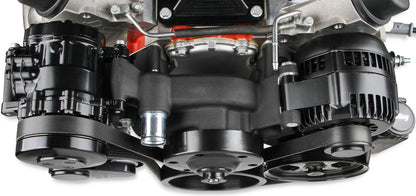 GEN-V LT,FRONT ENGINE KIT,MID-MOUNT,A/C,ALTERNATOR,POWER STEERING,BLACK