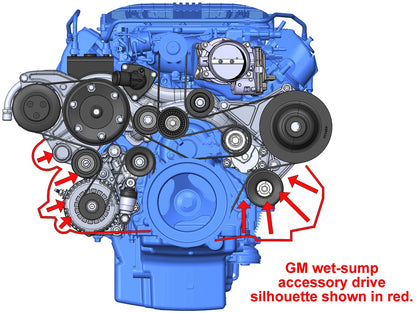 LT4 DRY FRONT ENGINE KIT,MID,ALTERNATOR,PS,A/C