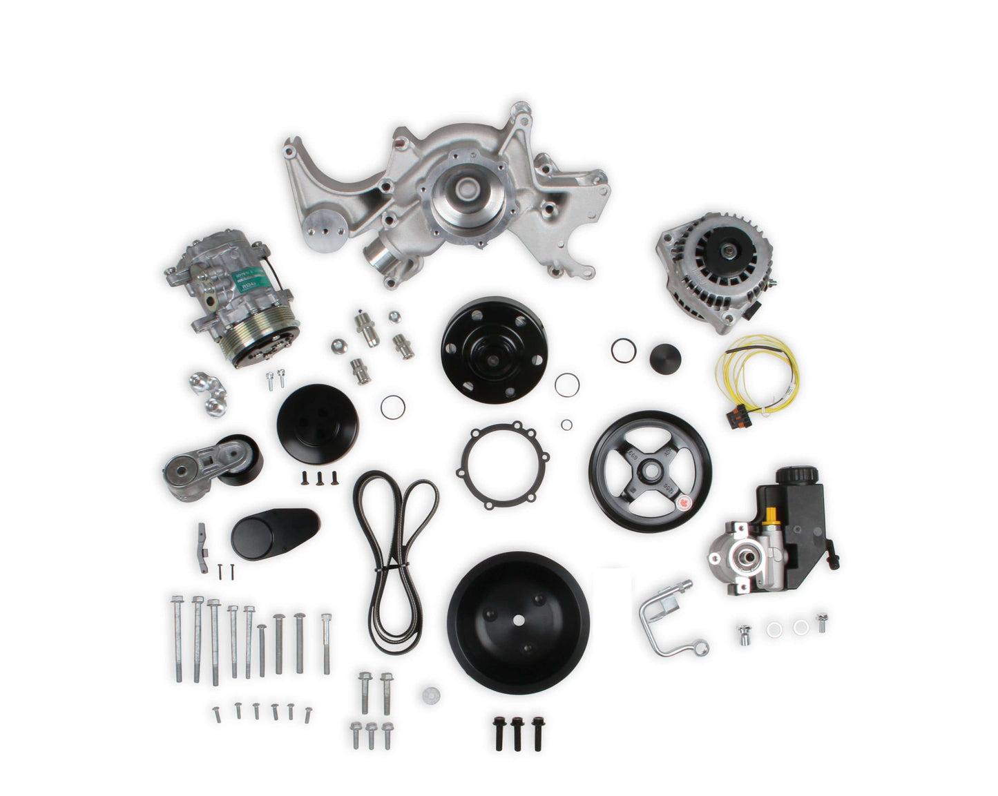 SBC FRONT ENGINE KIT,MID-MOUNT,AC,ALTERNATOR,PS