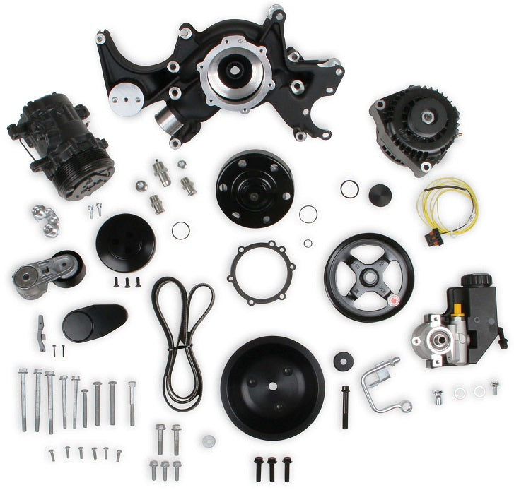 SBC FRONT ENGINE KIT,MID-MOUNT,AC,ALTERNATOR,POWER STEERING