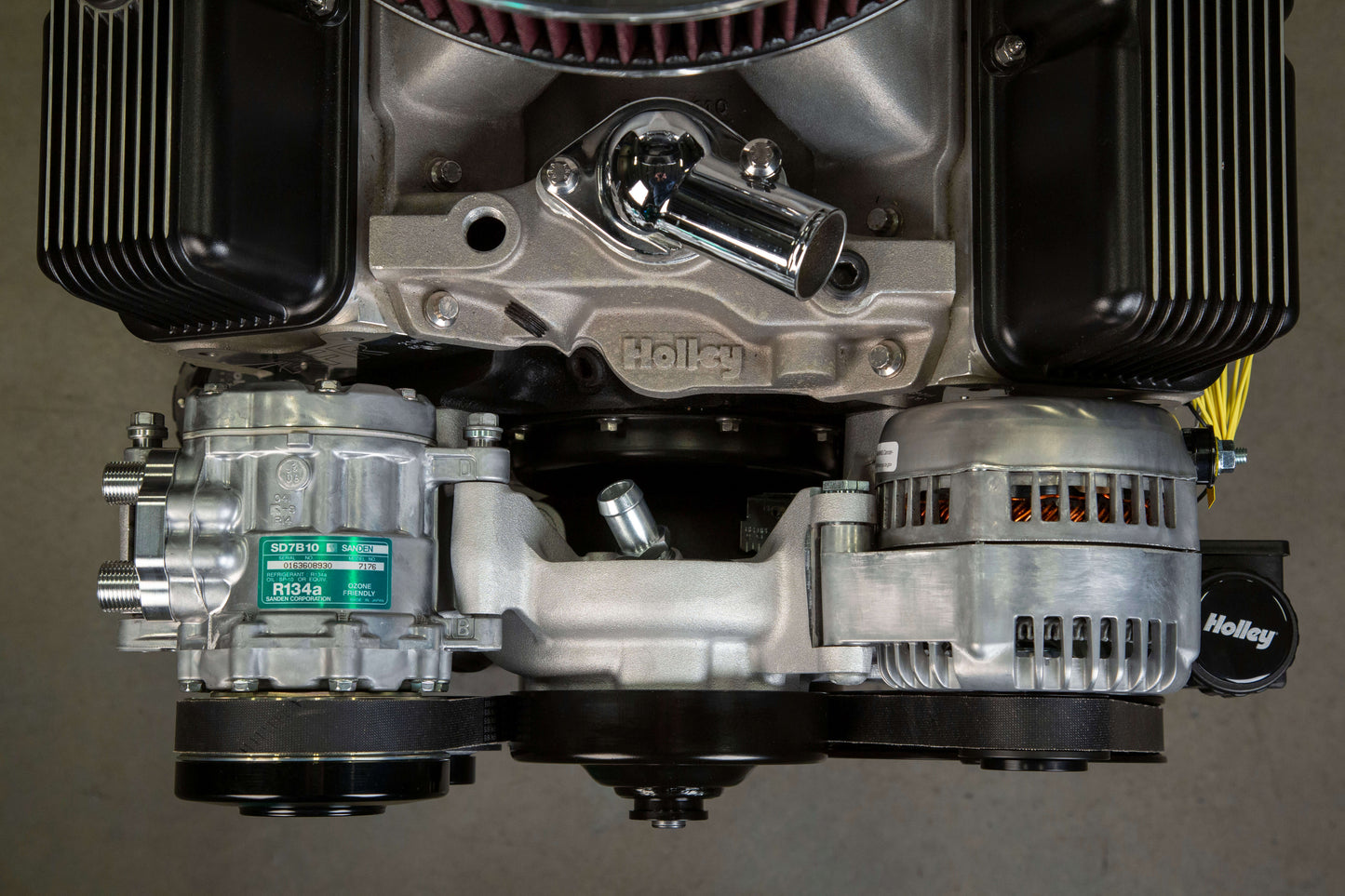 SBC FRONT ENGINE KIT,MID-MOUNT,AC,ALTERNATOR,PS