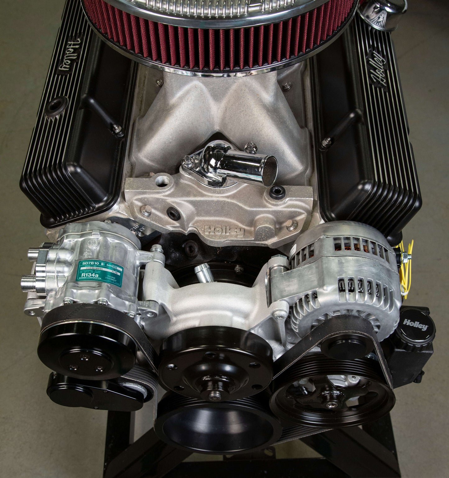 SBC FRONT ENGINE KIT,MID-MOUNT,AC,ALTERNATOR,PS