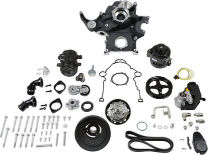 HEMI FRONT ENGINE KIT,MID-MOUNT,WP,AC,ALTERNATOR,PS,BLACK