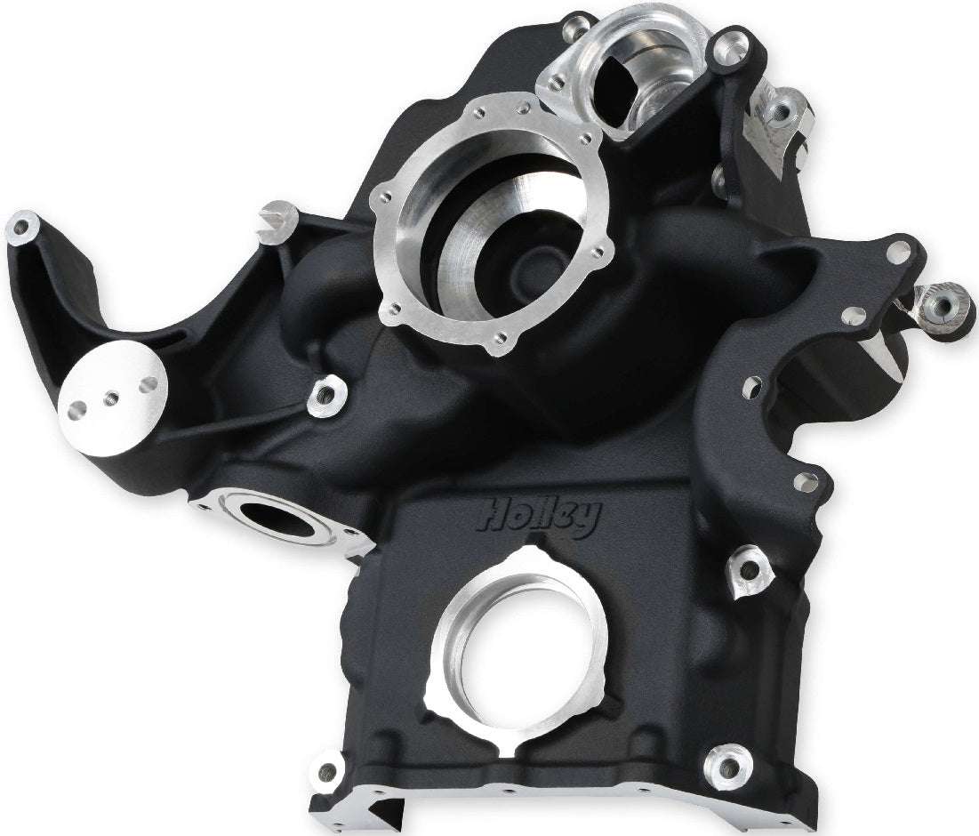 HEMI FRONT ENGINE KIT,MID-MOUNT,WP,AC,ALTERNATOR,PS,BLACK,SFI DAMPENER