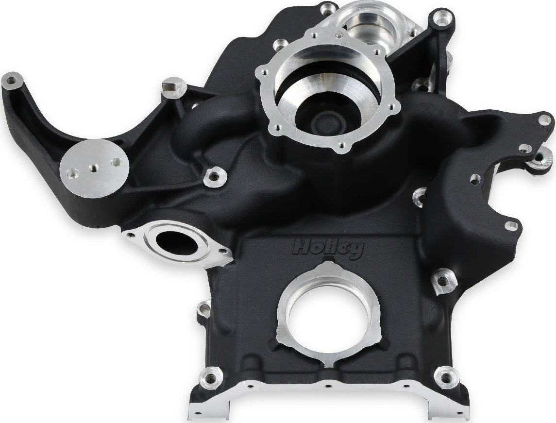 HEMI FRONT ENGINE KIT,MID-MOUNT,WP,AC,ALTERNATOR,PS,BLACK,SFI DAMPENER
