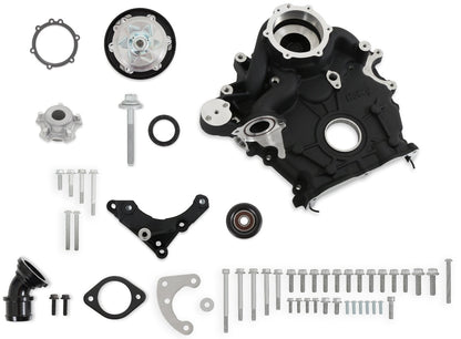 HIGH-MOUNT BASE ACCESSORY DRIVE KIT,FORD 7.3L GODZILLA,BLACK
