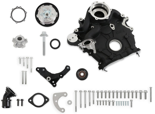 HIGH-MOUNT BASE ACCESSORY DRIVE KIT,FORD 7.3L GODZILLA,BLACK