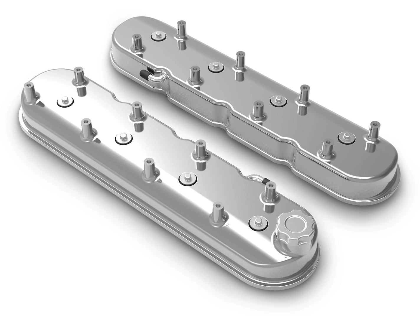 VALVE COVERS,ALUM,LS,TALL,COIL MOUNT POSTS,POLISHED