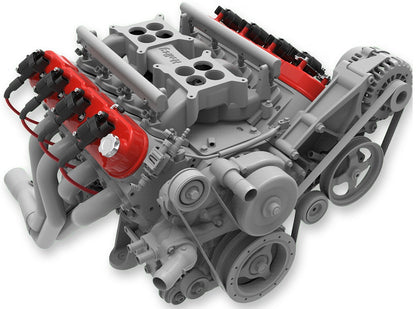 VALVE COVERS,ALUM,LS,TALL,COIL MOUNT POSTS,GLOSS RED