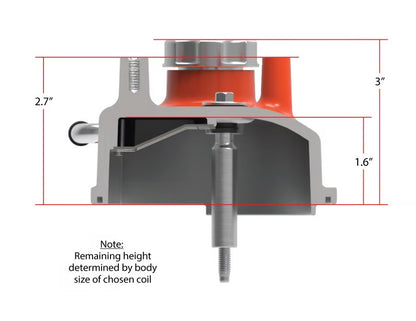 VALVE COVERS,ALUM,LS,TALL,COIL MOUNT POSTS,FACTORY ORANGE