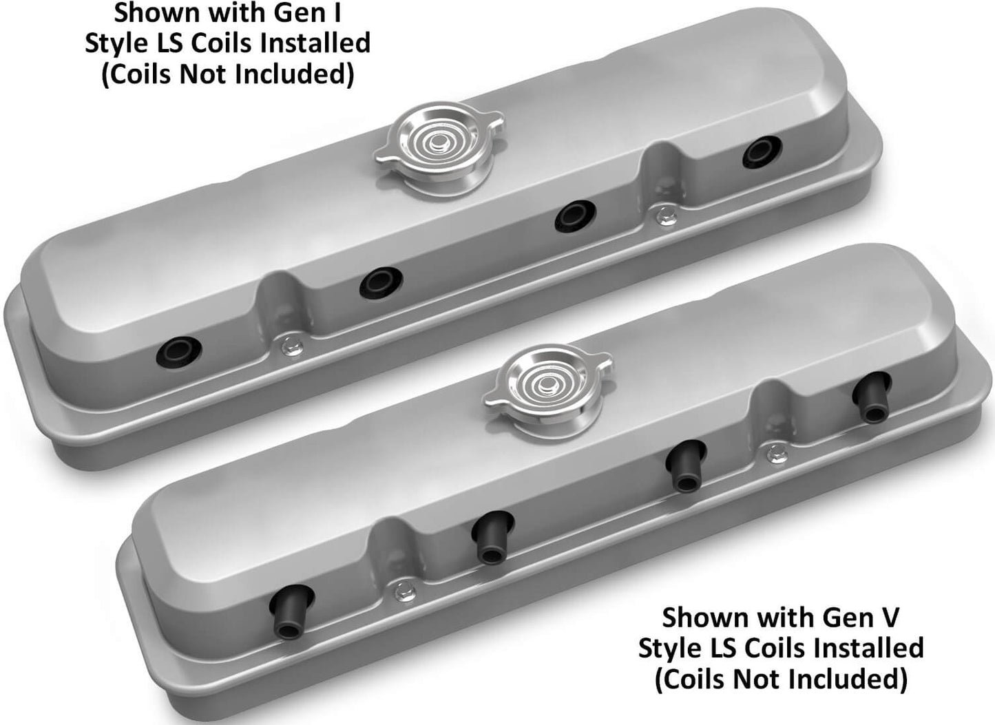LS PONTIAC STYLE VALVE COVERS,2 PC,NATURAL