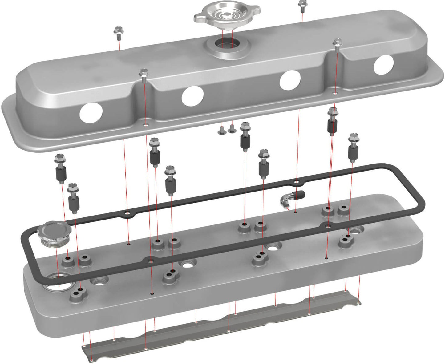 LS PONTIAC STYLE VALVE COVERS,2 PC,NATURAL