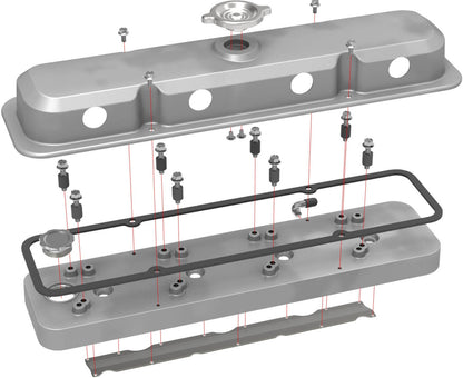LS PONTIAC STYLE VALVE COVERS,2 PC,NATURAL