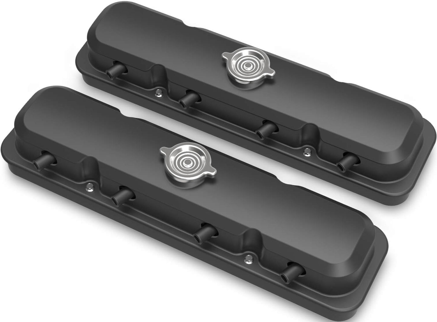 LS PONTIAC STYLE VALVE COVERS,2 PC,BLACK