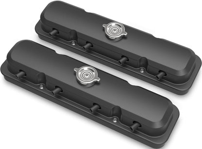 LS PONTIAC STYLE VALVE COVERS,2 PC,BLACK