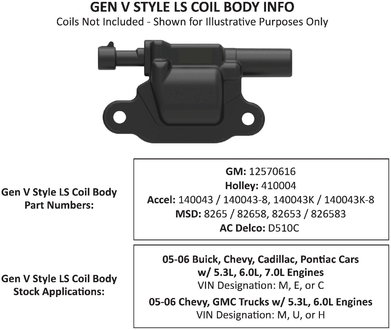 LS PONTIAC STYLE VALVE COVERS,2 PC,BLACK